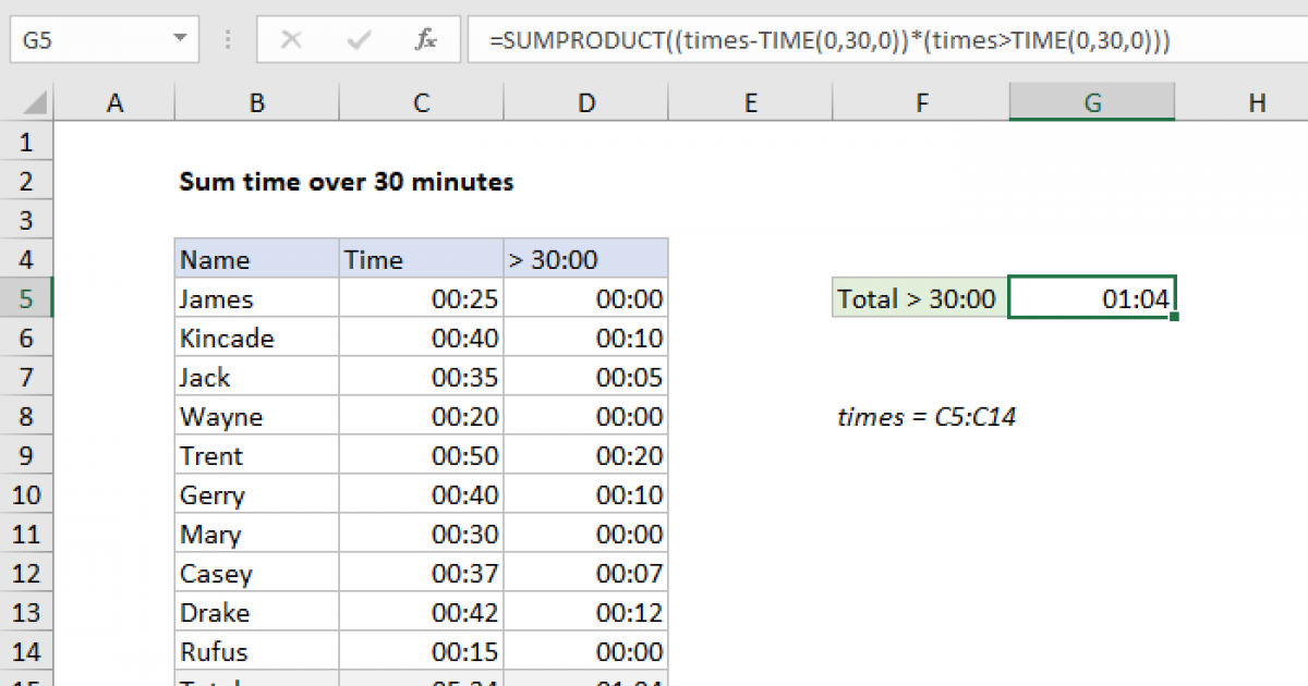 sum-time-over-30-minutes-excel-formula-exceljet